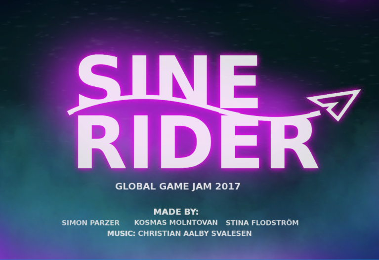 Sine Rider title screen