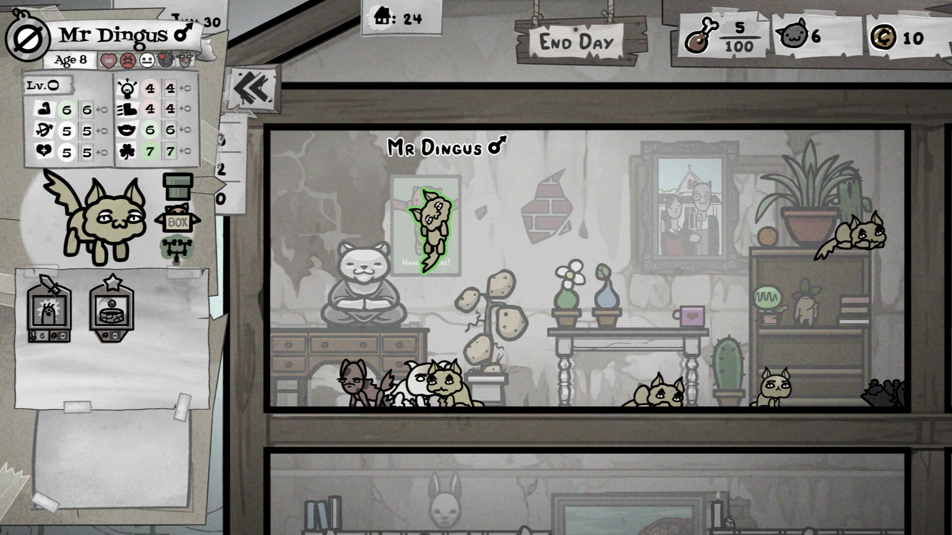 Mewgenics house scene
