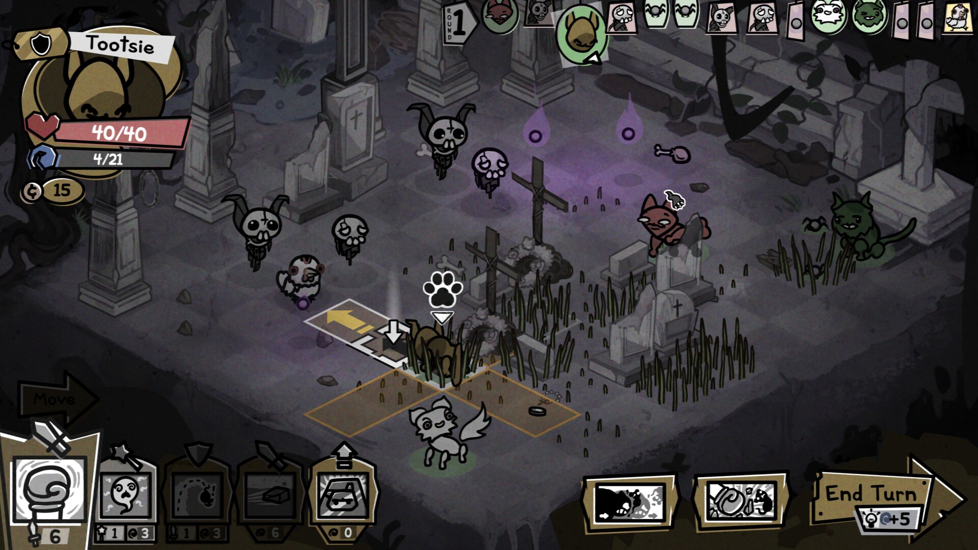 Mewgenics battle scene