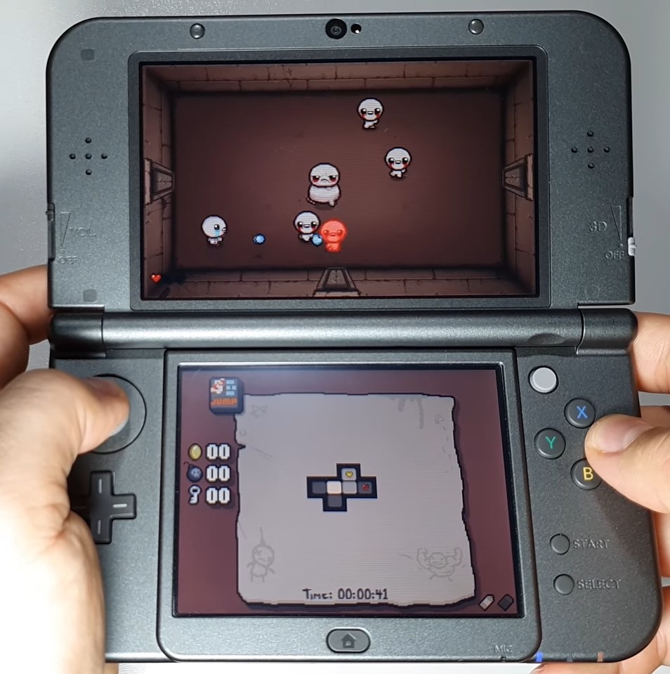 Photo of Rebirth running on a Nintendo 3DS